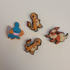 Pokemon Croc Shoe Charm Bundle of 4